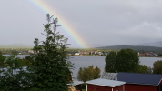 Regenbogen über Jukkasjärvi Regenbogen über Jukkasjärvi